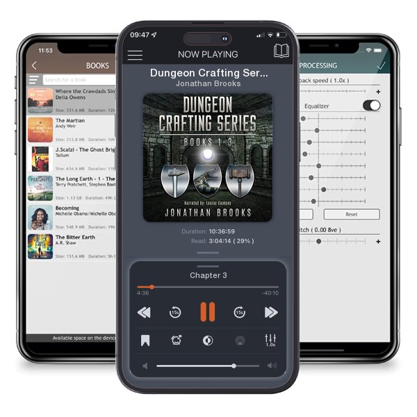 Download fo free audiobook Dungeon Crafting Series Books 1 Through 3 by Jonathan Brooks and listen anywhere on your iOS devices in the ListenBook app.