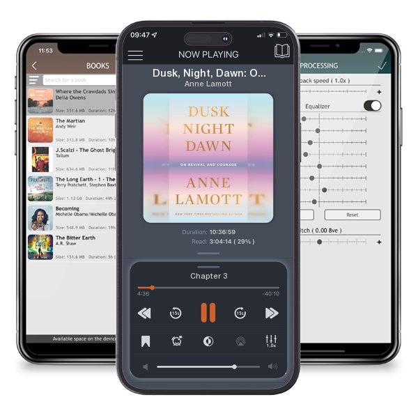Download fo free audiobook Dusk, Night, Dawn: On Revival and Courage by Anne Lamott and listen anywhere on your iOS devices in the ListenBook app.
