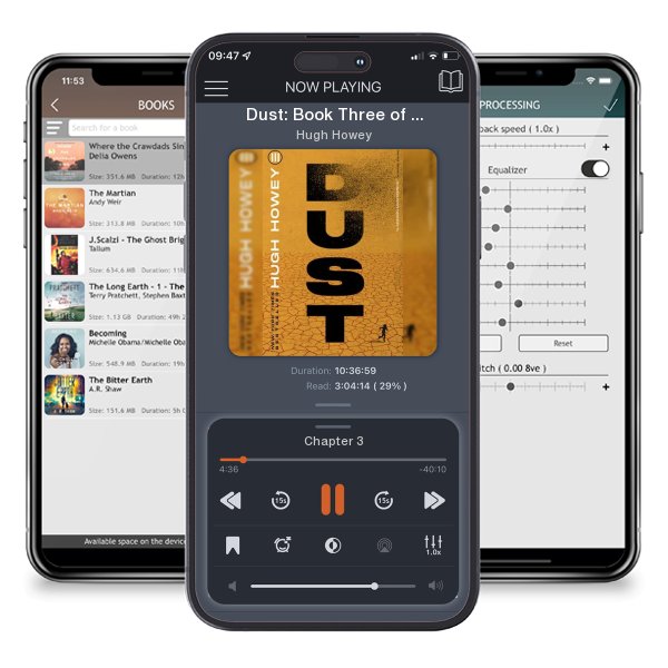 Download fo free audiobook Dust: Book Three of the Silo Series by Hugh Howey and listen anywhere on your iOS devices in the ListenBook app.
