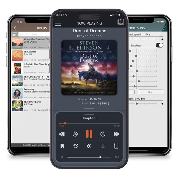Download fo free audiobook Dust of Dreams by Steven Erikson and listen anywhere on your iOS devices in the ListenBook app.