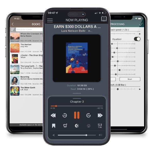 Download fo free audiobook EARN $300 DOLLARS A DAY OR NIGHT USING YOUR MOBILE SMARTPHONE DEVICE by Luis Nelson Beltrán Mora and listen anywhere on your iOS devices in the ListenBook app.