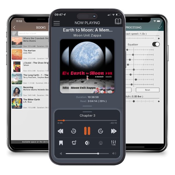Download fo free audiobook Earth to Moon: A Memoir by Moon Unit Zappa and listen anywhere on your iOS devices in the ListenBook app.