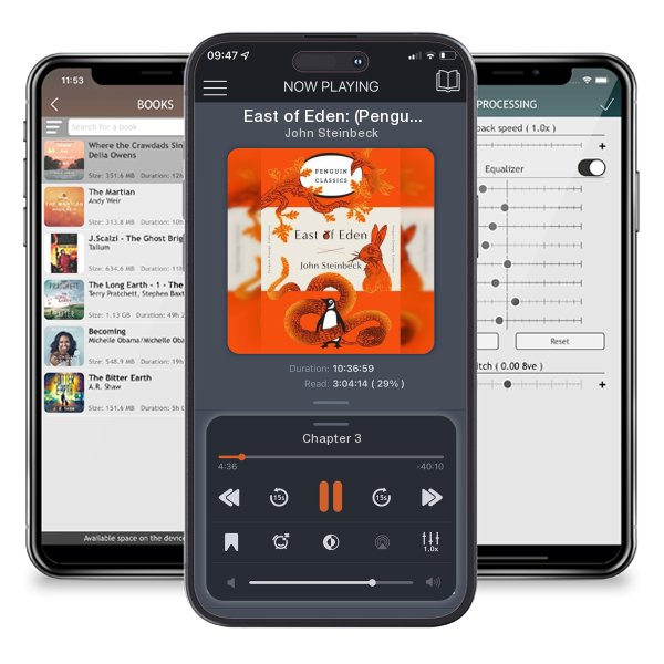 Download fo free audiobook East of Eden: (Penguin Orange Collection) by John Steinbeck and listen anywhere on your iOS devices in the ListenBook app.
