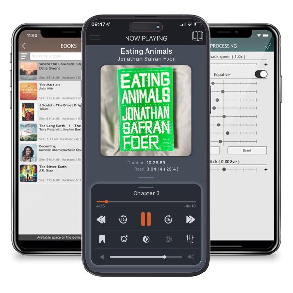 Download fo free audiobook Eating Animals by Jonathan Safran Foer and listen anywhere on your iOS devices in the ListenBook app.