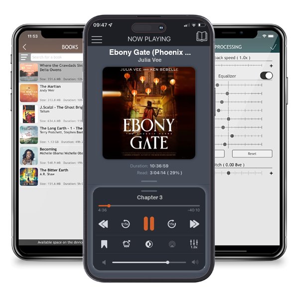 Download fo free audiobook Ebony Gate (Phoenix Hoard, #1) by Julia Vee and listen anywhere on your iOS devices in the ListenBook app.