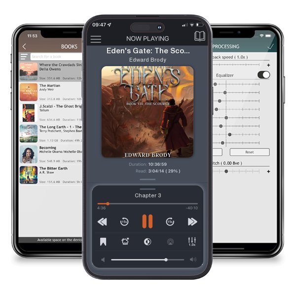 Download fo free audiobook Eden's Gate: The Scourge by Edward Brody and listen anywhere on your iOS devices in the ListenBook app.