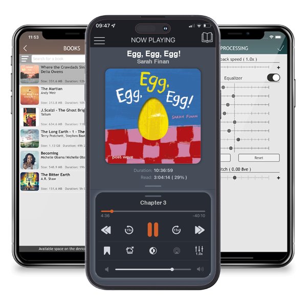 Download fo free audiobook Egg, Egg, Egg! by Sarah Finan and listen anywhere on your iOS devices in the ListenBook app.