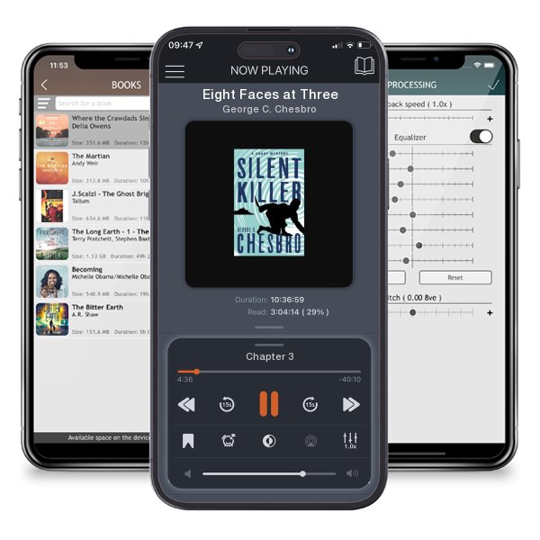 Download fo free audiobook Eight Faces at Three by George C. Chesbro and listen anywhere on your iOS devices in the ListenBook app.