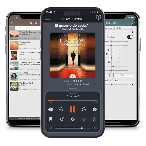 Descargar audiolibro gratis El gusano de seda / The Silkworm (Cormoran Strike 2) by Robert Galbraith y escuchar en cualquier lugar en sus dispositivos iOS en la aplicación ListenBook.