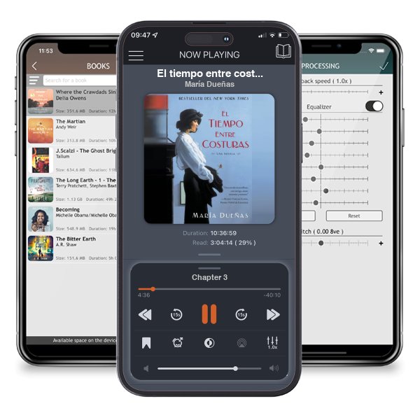 Descargar audiolibro gratis El tiempo entre costuras / The Time in Between by María Dueñas y escuchar en cualquier lugar en sus dispositivos iOS en la aplicación ListenBook.