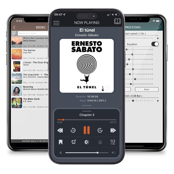 Descargar audiolibro gratis El túnel by Ernesto Sábato y escuchar en cualquier lugar en sus dispositivos iOS en la aplicación ListenBook.