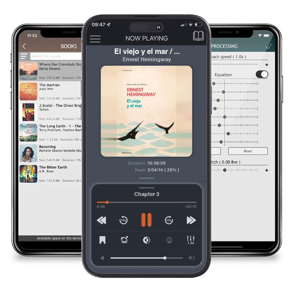 Descargar audiolibro gratis El viejo y el mar / The Old Man and the Sea by Ernest Hemingway y escuchar en cualquier lugar en sus dispositivos iOS en la aplicación ListenBook.