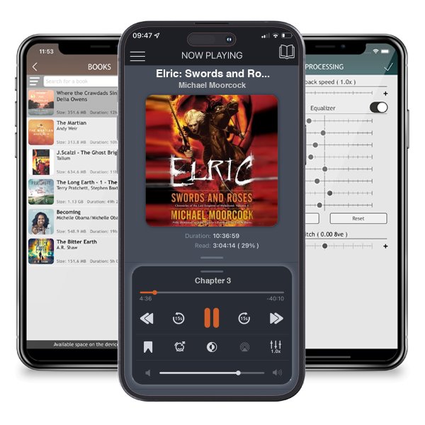 Download fo free audiobook Elric: Swords and Roses (Chronicles of the Last Emperor of Melniboné, #6) by Michael Moorcock and listen anywhere on your iOS devices in the ListenBook app.