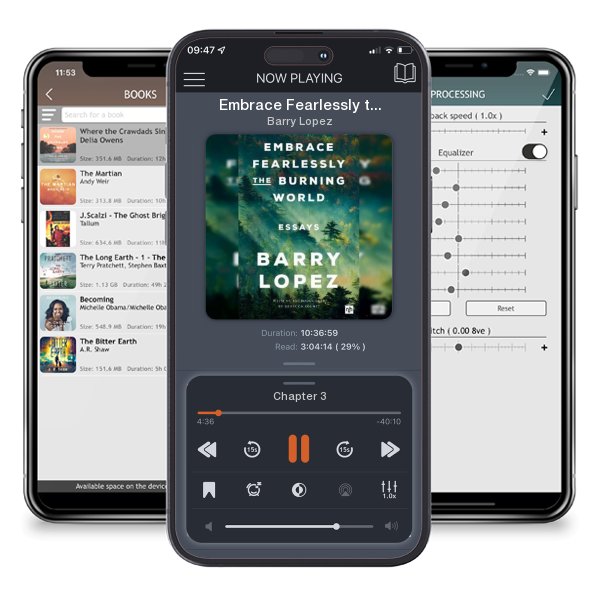 Download fo free audiobook Embrace Fearlessly the Burning World by Barry Lopez and listen anywhere on your iOS devices in the ListenBook app.