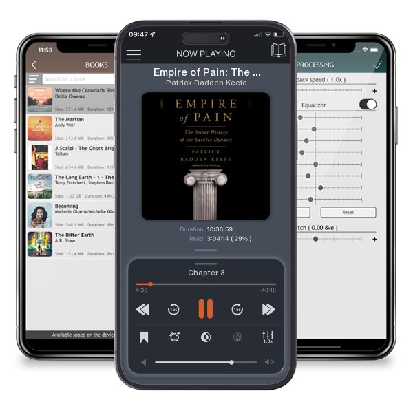 Download fo free audiobook Empire of Pain: The Secret History of the Sackler Dynasty by Patrick Radden Keefe and listen anywhere on your iOS devices in the ListenBook app.