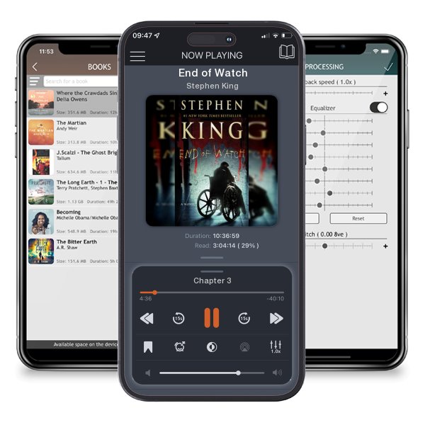 Download fo free audiobook End of Watch by Stephen King and listen anywhere on your iOS devices in the ListenBook app.
