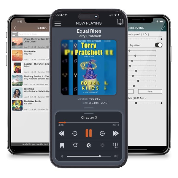 Download fo free audiobook Equal Rites by Terry Pratchett and listen anywhere on your iOS devices in the ListenBook app.