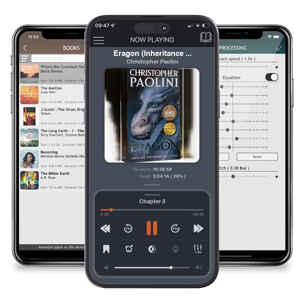 Download fo free audiobook Eragon (Inheritance Cycle #1) by Christopher Paolini and listen anywhere on your iOS devices in the ListenBook app.