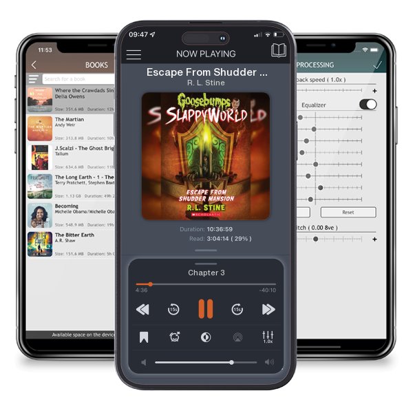 Download fo free audiobook Escape From Shudder Mansion (Goosebumps SlappyWorld #5) by R. L. Stine and listen anywhere on your iOS devices in the ListenBook app.
