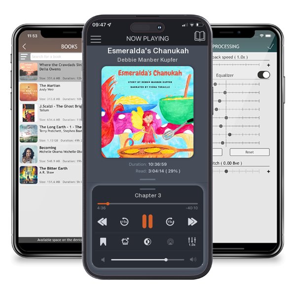Download fo free audiobook Esmeralda's Chanukah by Debbie Manber Kupfer and listen anywhere on your iOS devices in the ListenBook app.