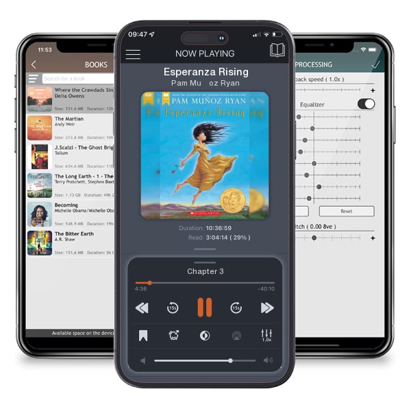 Download fo free audiobook Esperanza Rising by Pam Muñoz Ryan and listen anywhere on your iOS devices in the ListenBook app.