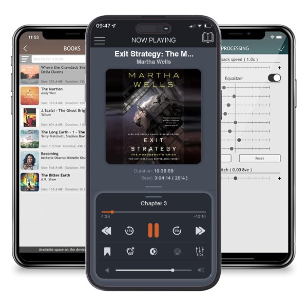 Download fo free audiobook Exit Strategy: The Murderbot Diaries by Martha Wells and listen anywhere on your iOS devices in the ListenBook app.