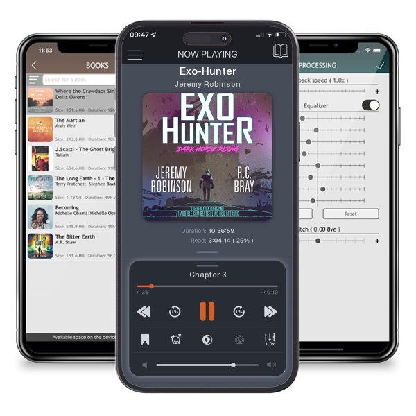 Download fo free audiobook Exo-Hunter by Jeremy Robinson and listen anywhere on your iOS devices in the ListenBook app.