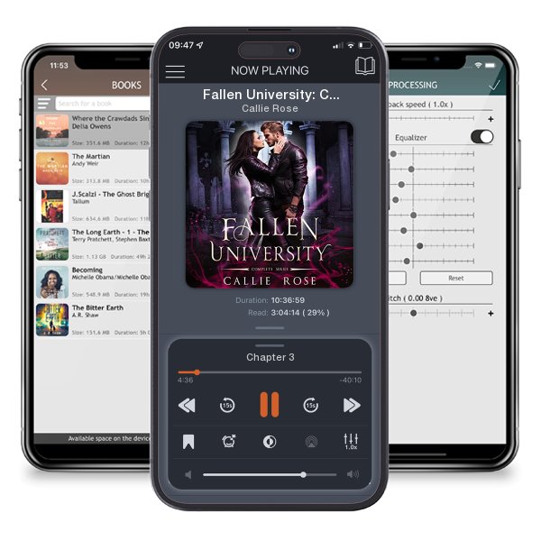 Download fo free audiobook Fallen University: Complete Series: Books 1-3 by Callie Rose and listen anywhere on your iOS devices in the ListenBook app.