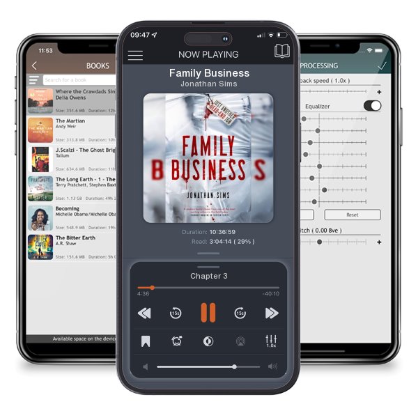 Download fo free audiobook Family Business by Jonathan Sims and listen anywhere on your iOS devices in the ListenBook app.