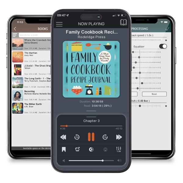 Download fo free audiobook Family Cookbook Recipe Journal: A Blank Recipe Book for Family Favorites by Rockridge Press and listen anywhere on your iOS devices in the ListenBook app.