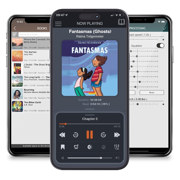 Descargar audiolibro gratis Fantasmas (Ghosts) by Raina Telgemeier y escuchar en cualquier lugar en sus dispositivos iOS en la aplicación ListenBook.