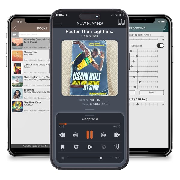 Download fo free audiobook Faster Than Lightning: My Autobiography by Usain Bolt and listen anywhere on your iOS devices in the ListenBook app.