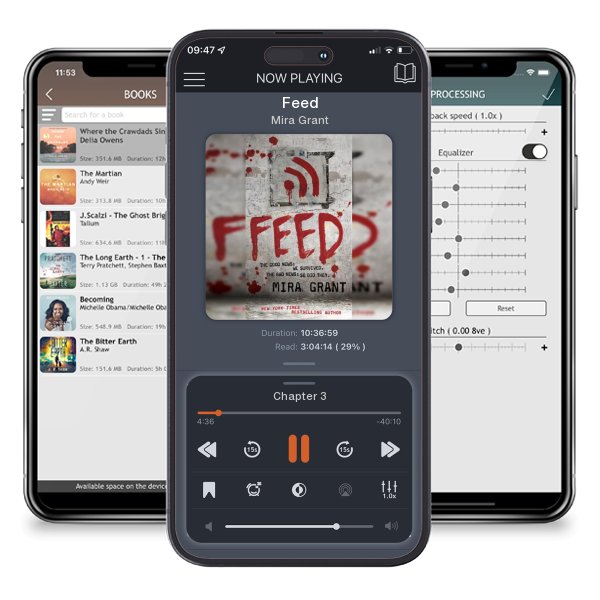 Download fo free audiobook Feed by Mira Grant and listen anywhere on your iOS devices in the ListenBook app.
