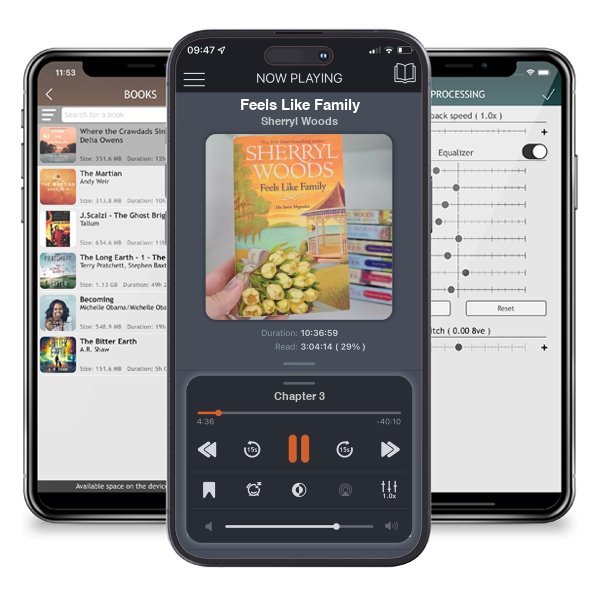 Download fo free audiobook Feels Like Family by Sherryl Woods and listen anywhere on your iOS devices in the ListenBook app.