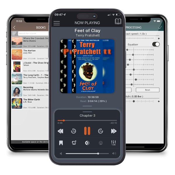 Download fo free audiobook Feet of Clay by Terry Pratchett and listen anywhere on your iOS devices in the ListenBook app.