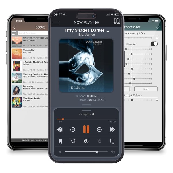 Download fo free audiobook Fifty Shades Darker (Fifty Shades, #2) by E.L. James and listen anywhere on your iOS devices in the ListenBook app.