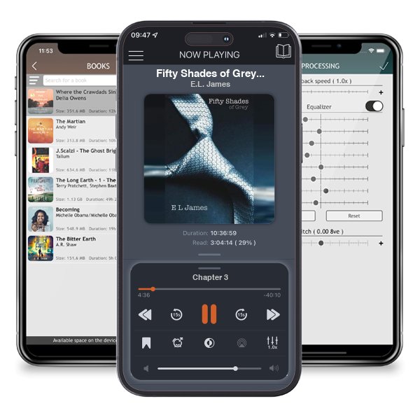 Download fo free audiobook Fifty Shades of Grey (Fifty Shades, #1) by E.L. James and listen anywhere on your iOS devices in the ListenBook app.