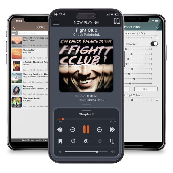 Download fo free audiobook Fight Club by Chuck Palahniuk and listen anywhere on your iOS devices in the ListenBook app.