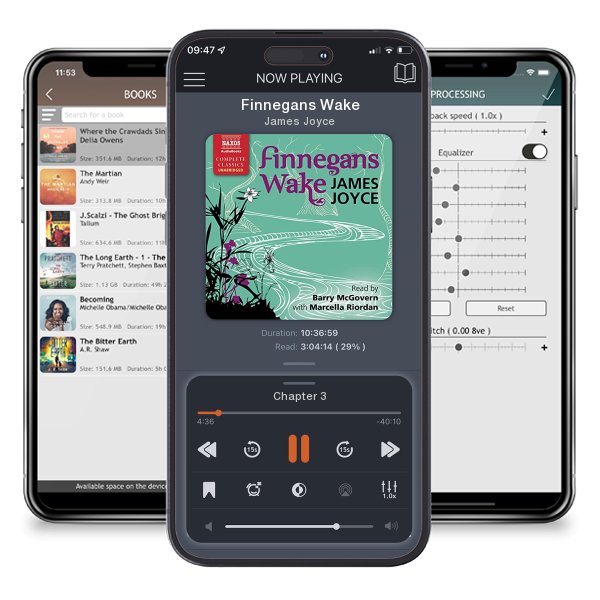 Download fo free audiobook Finnegans Wake by James Joyce and listen anywhere on your iOS devices in the ListenBook app.