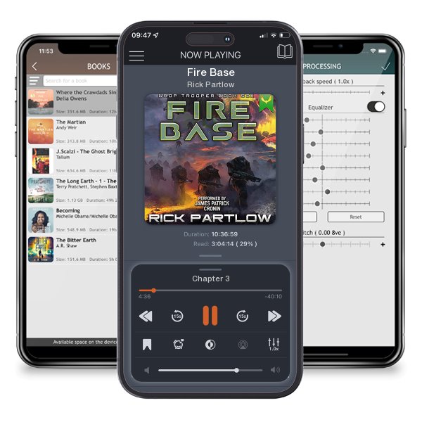 Download fo free audiobook Fire Base by Rick Partlow and listen anywhere on your iOS devices in the ListenBook app.