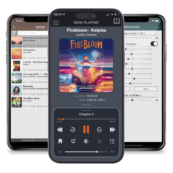 Download fo free audiobook Firebloom - Kelpies by Justin Davies and listen anywhere on your iOS devices in the ListenBook app.