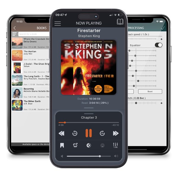 Download fo free audiobook Firestarter by Stephen King and listen anywhere on your iOS devices in the ListenBook app.