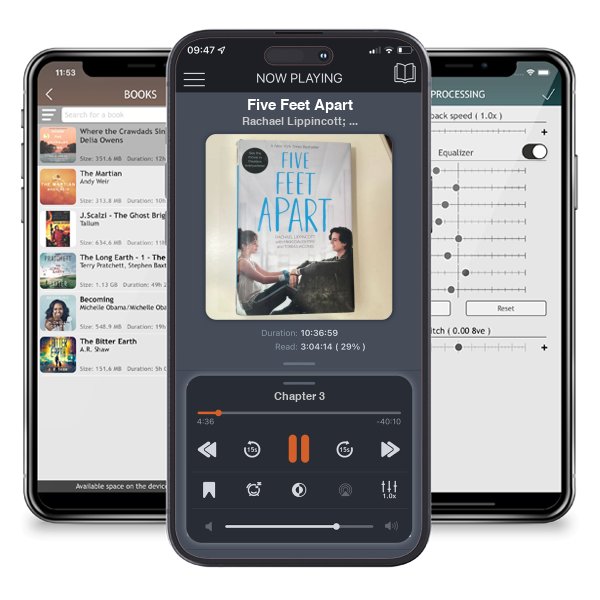 Download fo free audiobook Five Feet Apart by Rachael Lippincott; Mikki Daughtry; Tobias Iaconis and listen anywhere on your iOS devices in the ListenBook app.