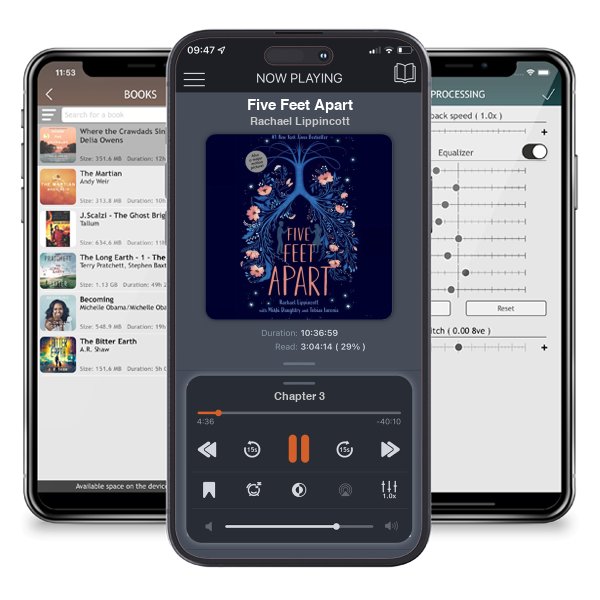 Download fo free audiobook Five Feet Apart by Rachael Lippincott and listen anywhere on your iOS devices in the ListenBook app.