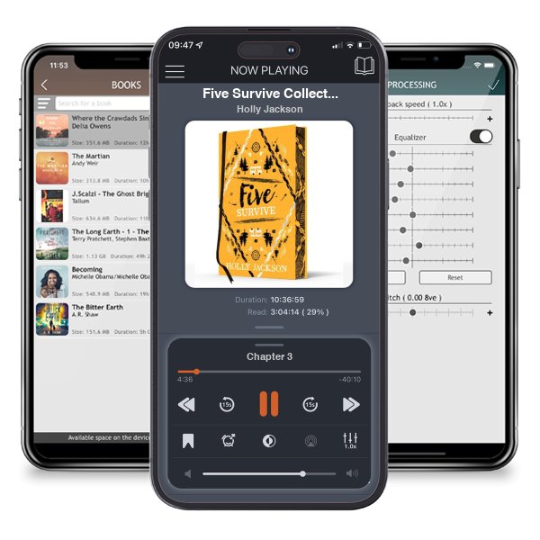Download fo free audiobook Five Survive Collector\'s Edition by Holly Jackson and listen anywhere on your iOS devices in the ListenBook app.