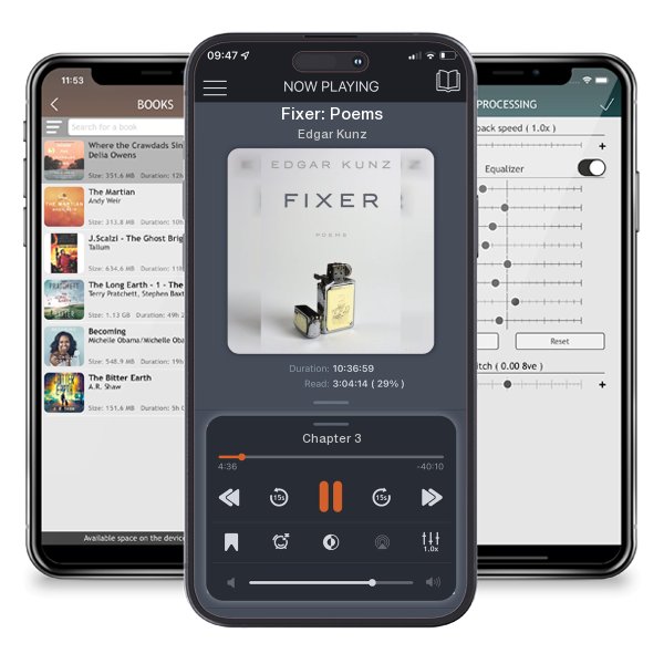 Download fo free audiobook Fixer: Poems by Edgar Kunz and listen anywhere on your iOS devices in the ListenBook app.