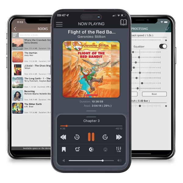 Download fo free audiobook Flight of the Red Bandit (Geronimo Stilton #56) by Geronimo Stilton and listen anywhere on your iOS devices in the ListenBook app.