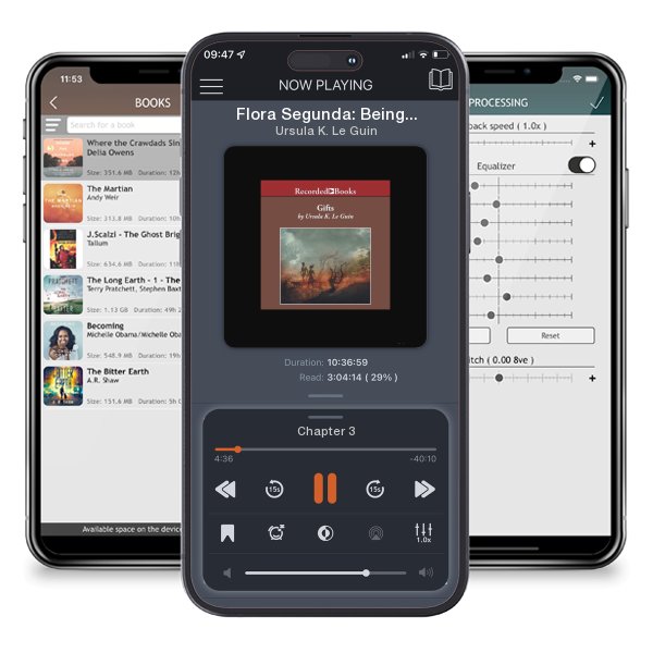 Download fo free audiobook Flora Segunda: Being the Magickal Mishaps of a Girl of Spirit, Her Glass-Gazing Sidekick, Two Ominous Butlers (One Blue), a House with Eleven Thousand Rooms, and a Red Dog by Ursula K. Le Guin and listen anywhere on your iOS devices in the ListenBook app.