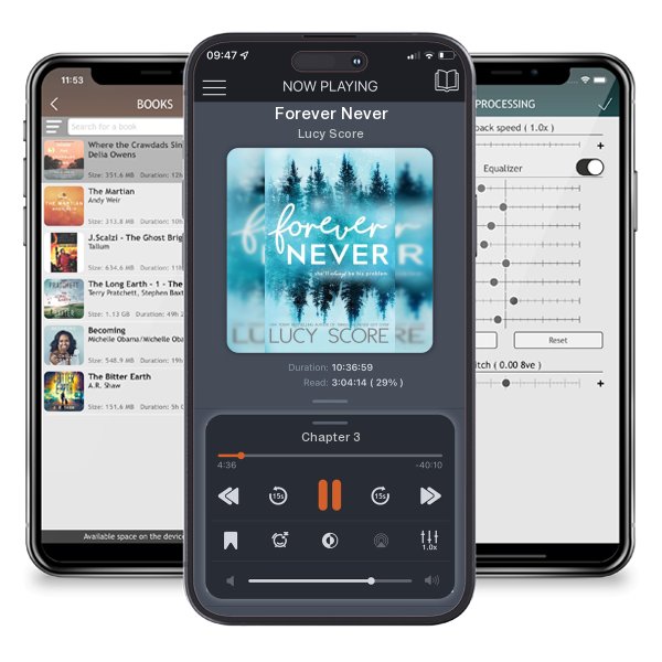 Download fo free audiobook Forever Never by Lucy Score and listen anywhere on your iOS devices in the ListenBook app.