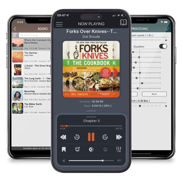 Download fo free audiobook Forks Over Knives--The Cookbook. a New York Times Bestseller:... by Del Sroufe and listen anywhere on your iOS devices in the ListenBook app.